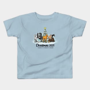 Fancy Forest Farm • Christmas 2021 • Black Text Kids T-Shirt